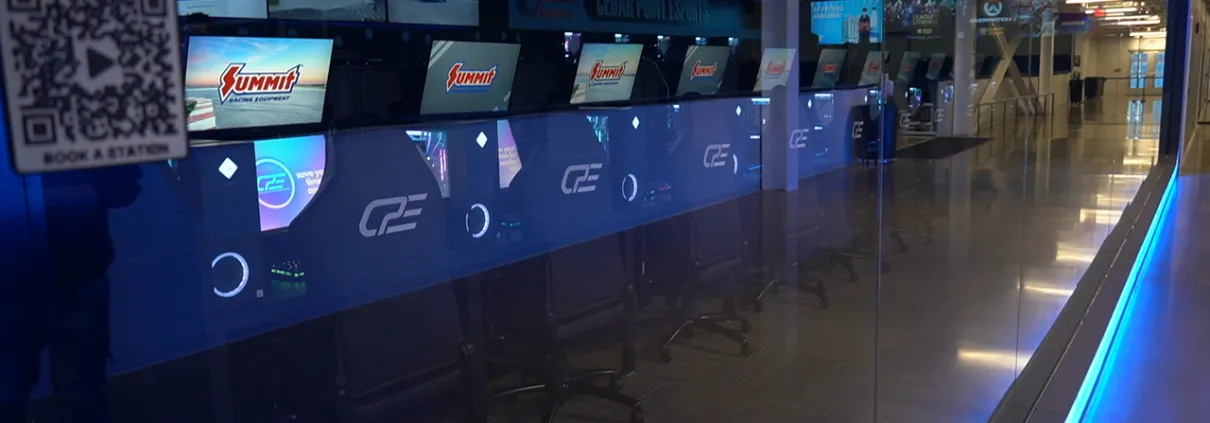 Cedar Point Esports brand activation, Summit Racing sponsor integration